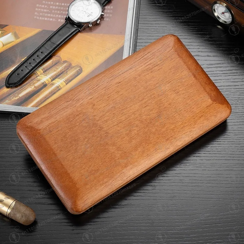 

Портативный футляр для сигар из массива кедра, простой и легкий подарочный кейс CA-25DG