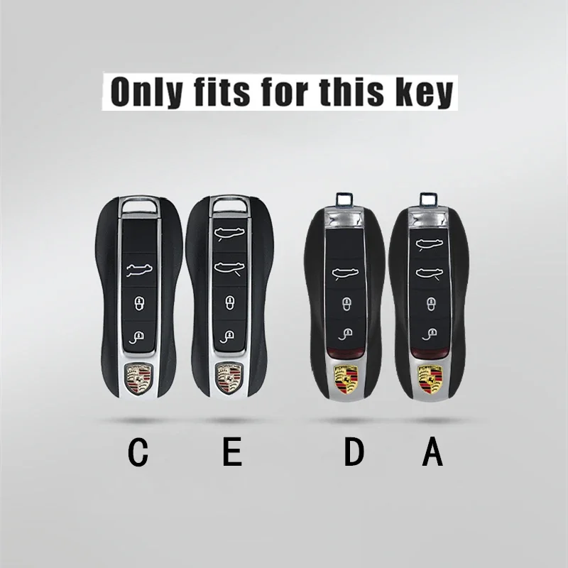 

Car Sticker For Porsche Zinc Alloy Silicone Car Key Case Cover Protection Shell For Porsche Panamera Spyder Carrera Macan Cayman