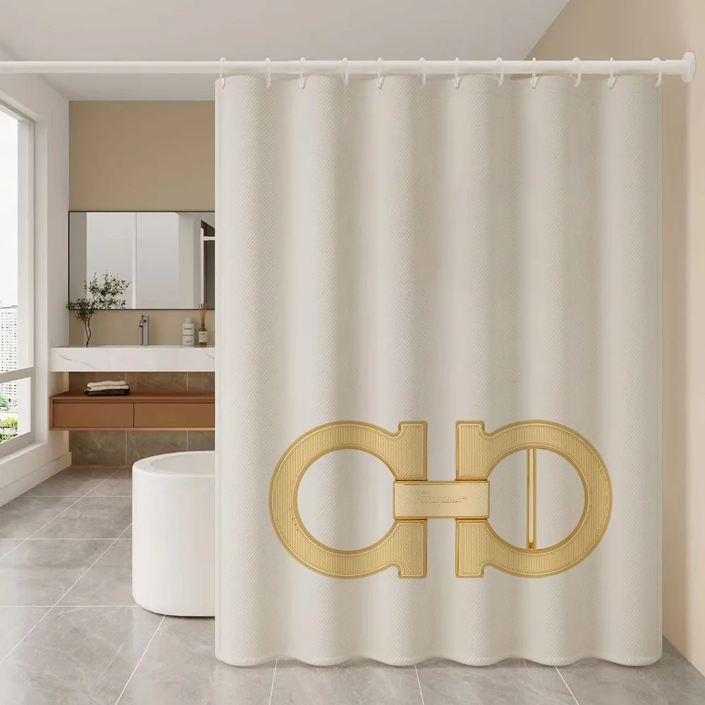 Curtains for Bathroom Shower Curtain Bathroom Curtain Bath Curtain F-ferragamo-o Sets Accessories Waterproof Fabric the Set Home