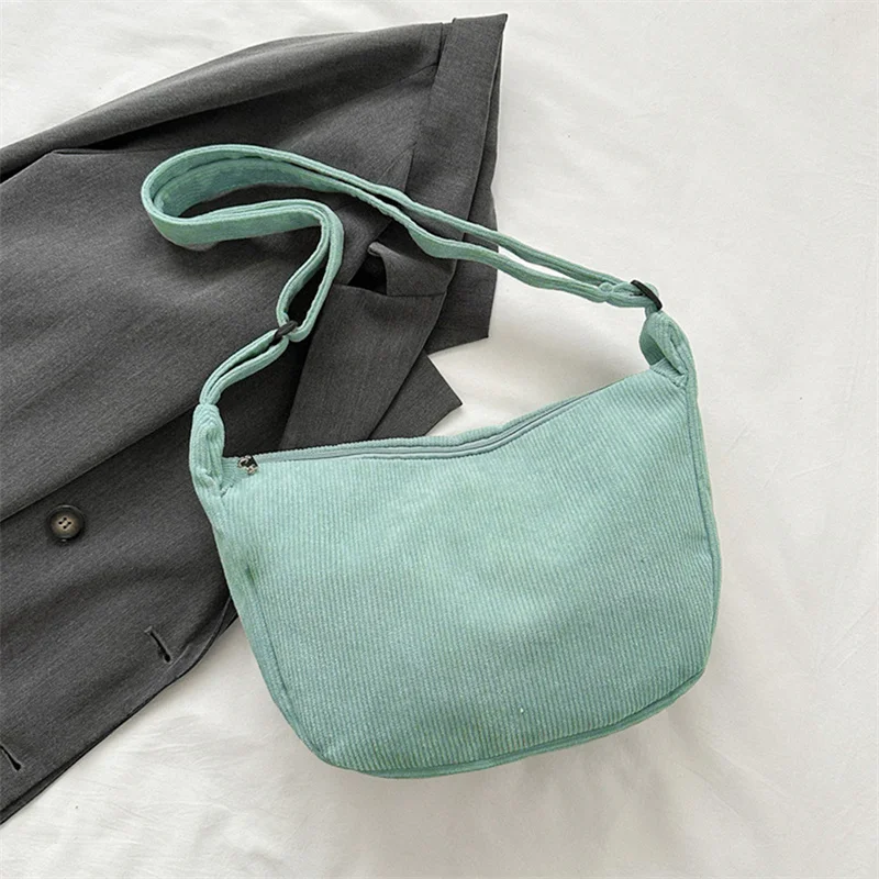 Bolsas tiracolo de veludo feminino, bolsa de ombro grande capacidade, bolsa feminina e bolsa mensageiro monocromática