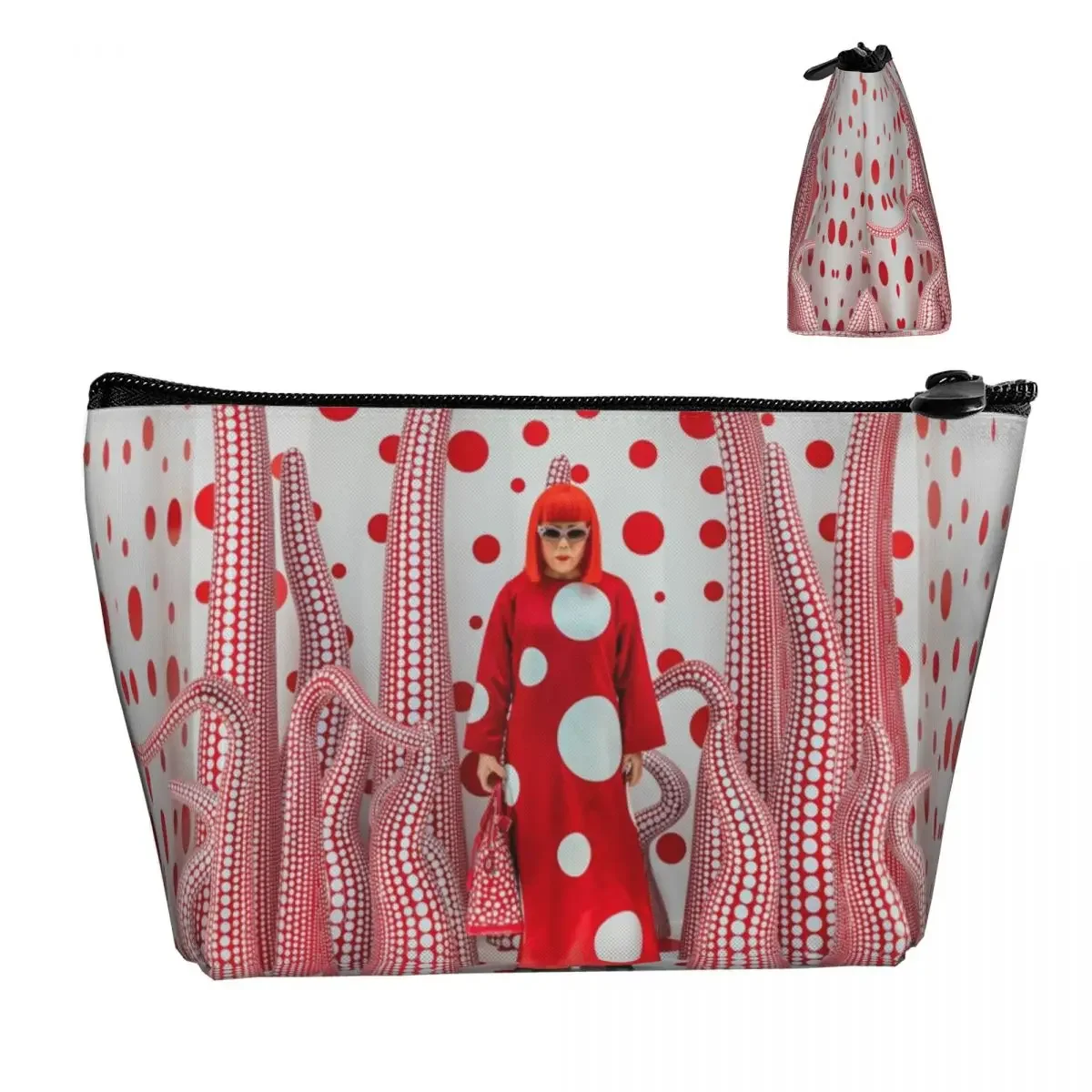 Custom Yayoi Kusama Toiletry Bag Women Abstract Art Cosmetic Makeup Organizer Lady Beauty Storage Dopp Kit Case