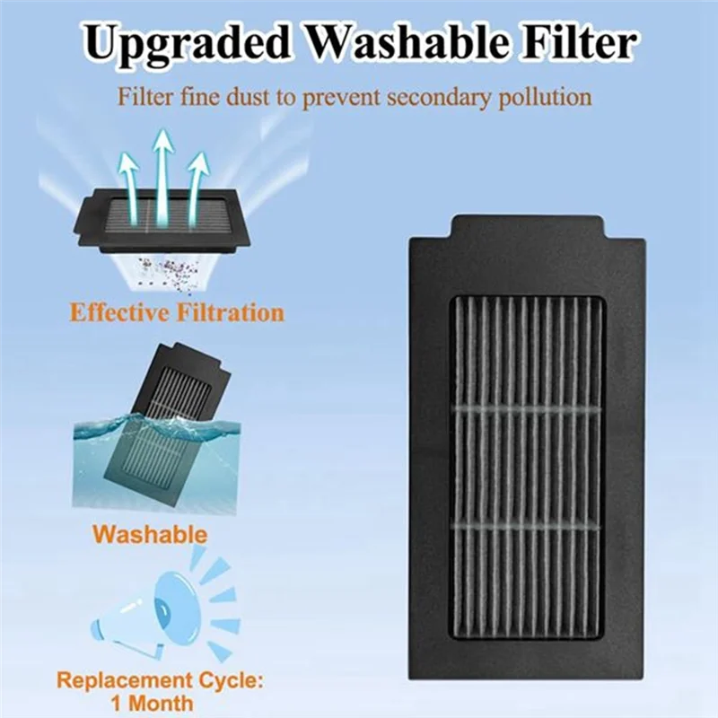 ABRG-50PCS For Ecovacs Deebot T50 Max/T50 Omni/T50 Pro Omni/T50 Max Pro Omni Vacuum Attachment Main Side Brush Filter Mop Dust B