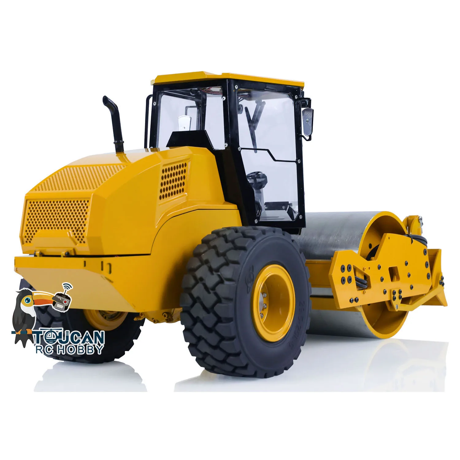 1/12 RC Hydraulic Road Roller CS11 Metal Remote Control Construction Vehicles Assembled Painted I6S Redio Car Toy Model TH24080