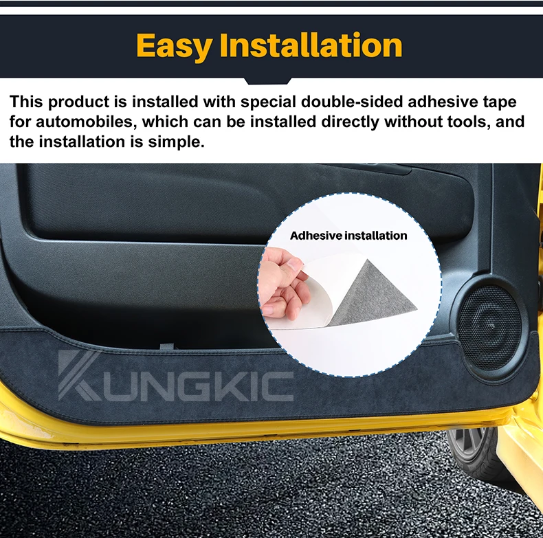Tür-Anti-Kick-Pad für Abarth 595 695 2012 2013 2014 2015 2016 2017 2018 2019 2020 2021 2022 2023 2024/ Fiat 500/500C 2008–2024/500E 2013–2019 Flanell LHD RHD Mattenverkleidungszubehör – Detail 6
