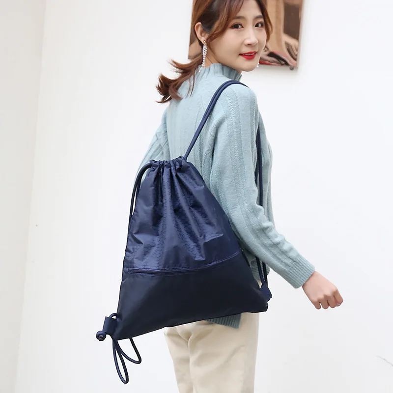 Customized Logo Travel Sports Drawstring Bundle Bag Backpack Large Capacity Simple Going Out Versatile Basketball Bag