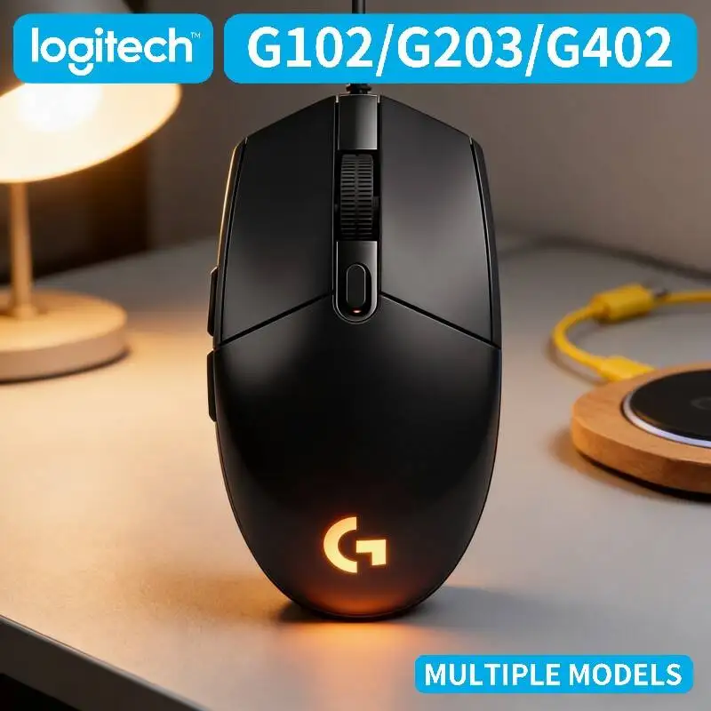 

Проводная игровая мышь Logitech G102 G203 G402 с высокоточным сенсором, противоскользящим дизайном, прочная, для длительной игры