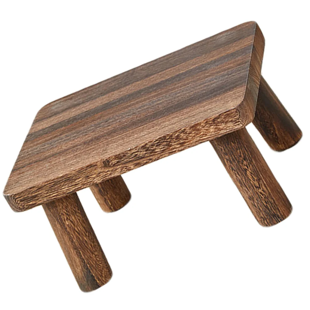 Mini Square Stool Foot Step for Bed Wooden Small Stools Kids Bathroom Adults Bedroom Child