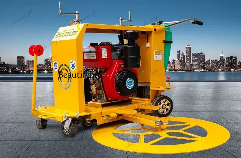81 manhole cover round cutting machine, municipal sewer hand-pushed concrete asphalt road round cutting machine