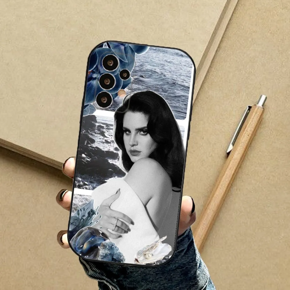 Singer L-Lana D-Del R-Rey Phone Case For Samsung S24,23,23,22,30,21,10,9,Note20 Ultra,Lite,Ultra,5G,Plus,FE,Black Soft Case