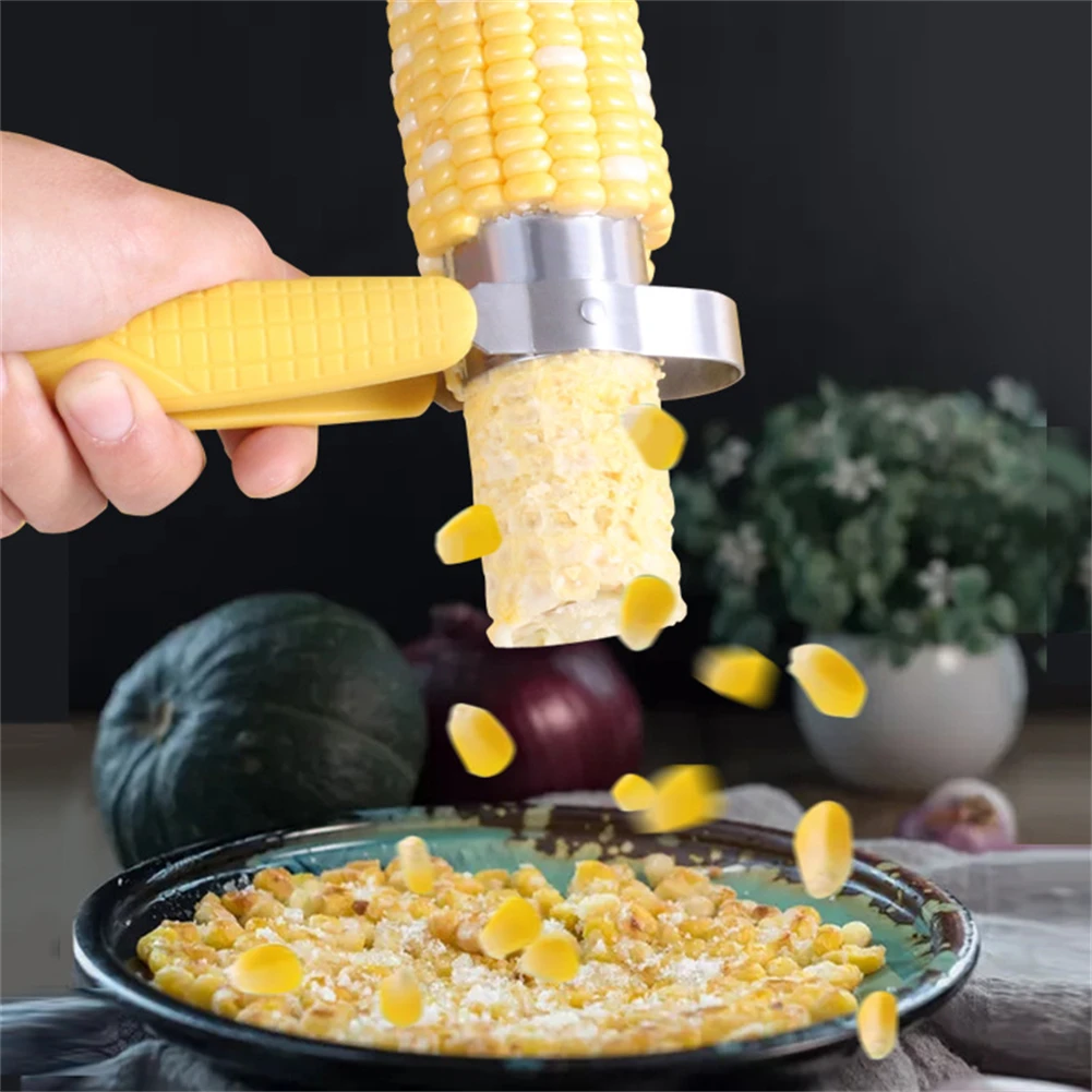 

Efficient Corn Stripping Tool Food Processor Kitchen Gadget Kernel Cutter Efficient Kernel Removal Stainless Steel Blades