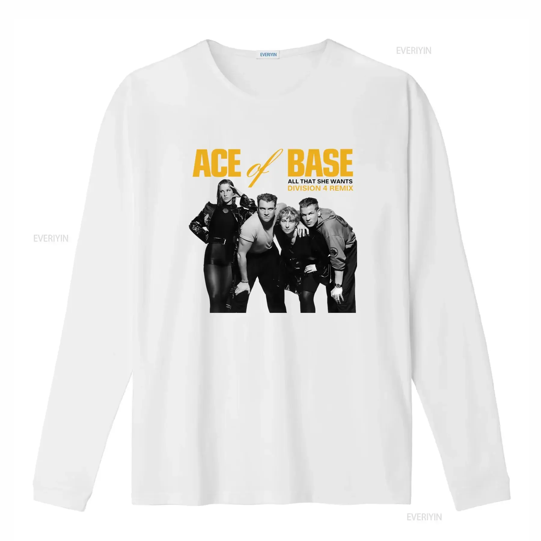 New Ace Of Base Band All That She Wants Division 4 Remix Cotton White S 5Xl T Shirt Mm187 vintage Washed Slightly Breathable