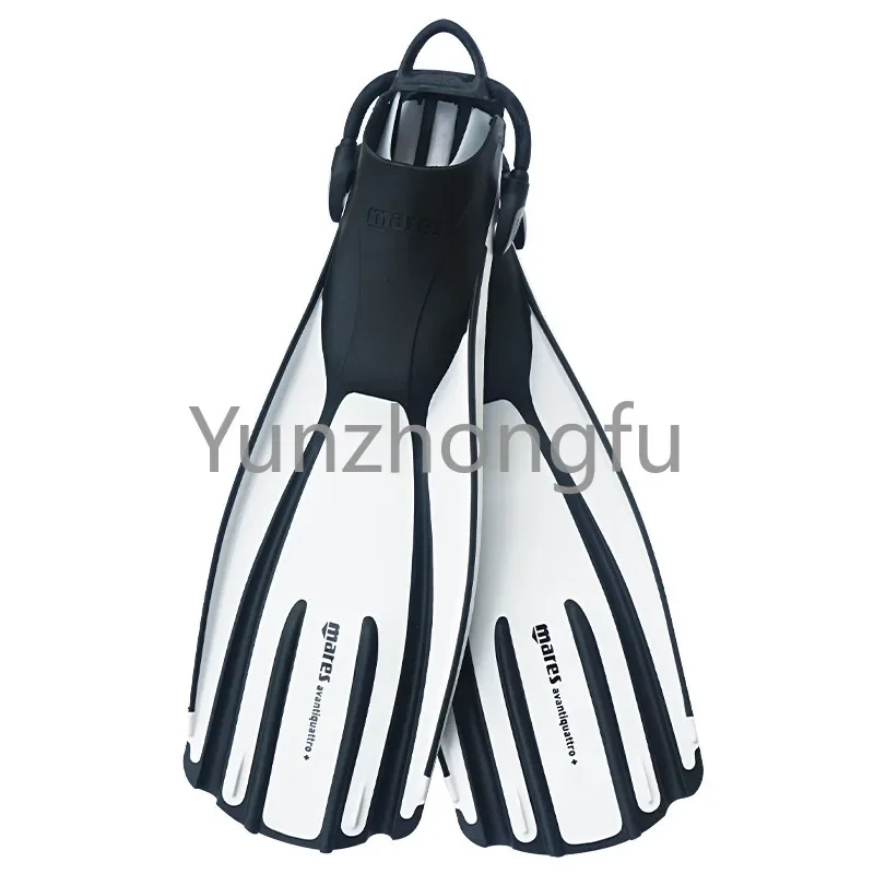 Four-Line Diamond Fluorescent Color Diving Flippers Professional Adjustable Spring Flippers