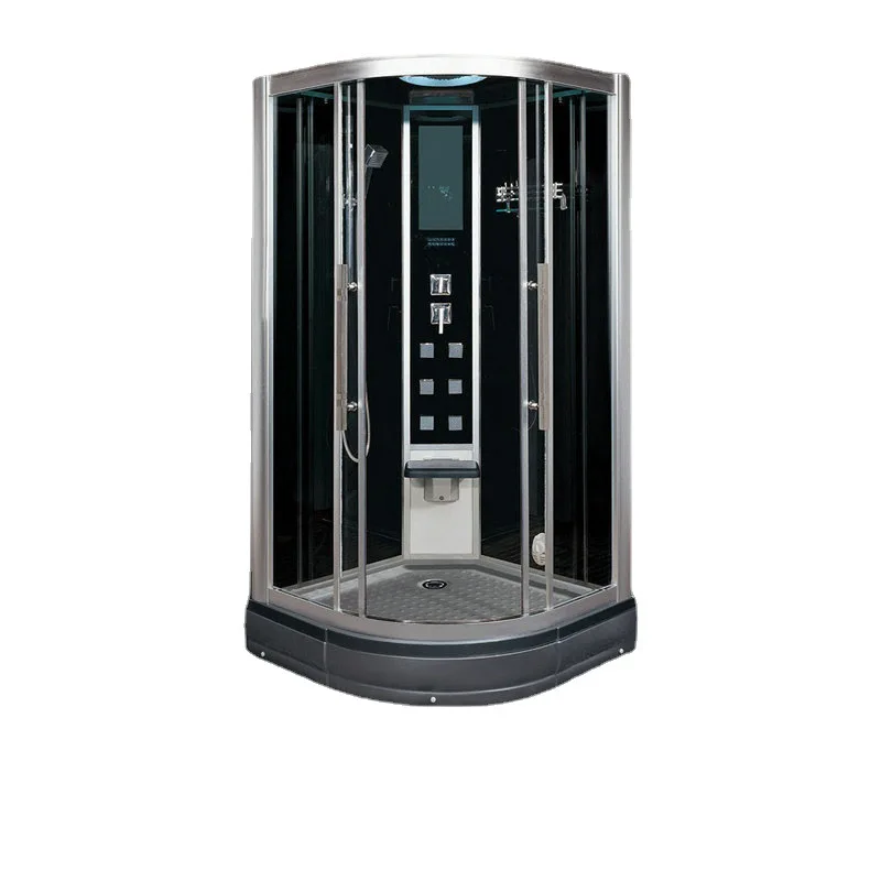 

900X900X2150mm Sector-Shaped Bathroom Steam Shower Enclosure Computer Control Wet Sauna Room 7070AA