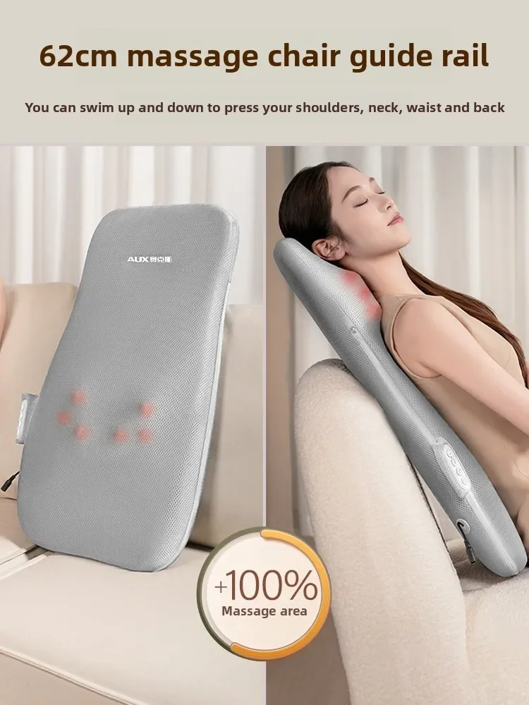 Multifunctional Full Body Massage Cushion Fully Automatic Kneading for Cervix, Waist and Back, Dual-purpose for Car and Home
