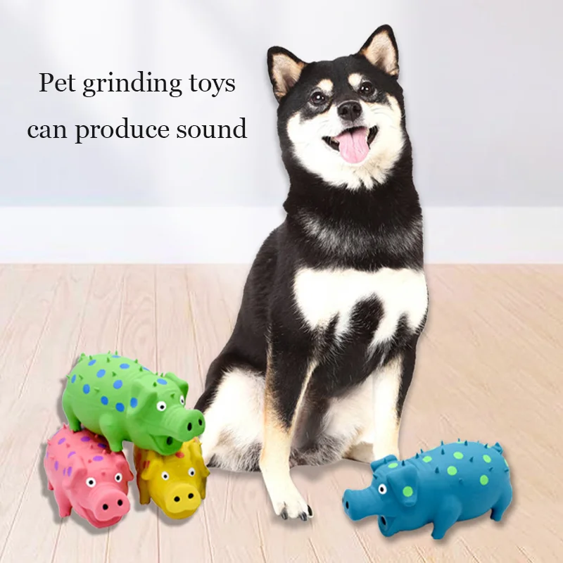 Pet dog toy Squeal Mouse Squeeze Sound Toy Dog Super durable and fun rubber mouse dog chew toy