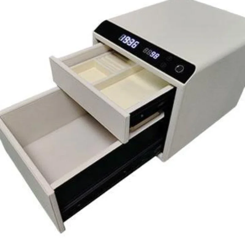 

Leather Jewelry Fingerprint Drawer Safe Small Double Office Smart Safe