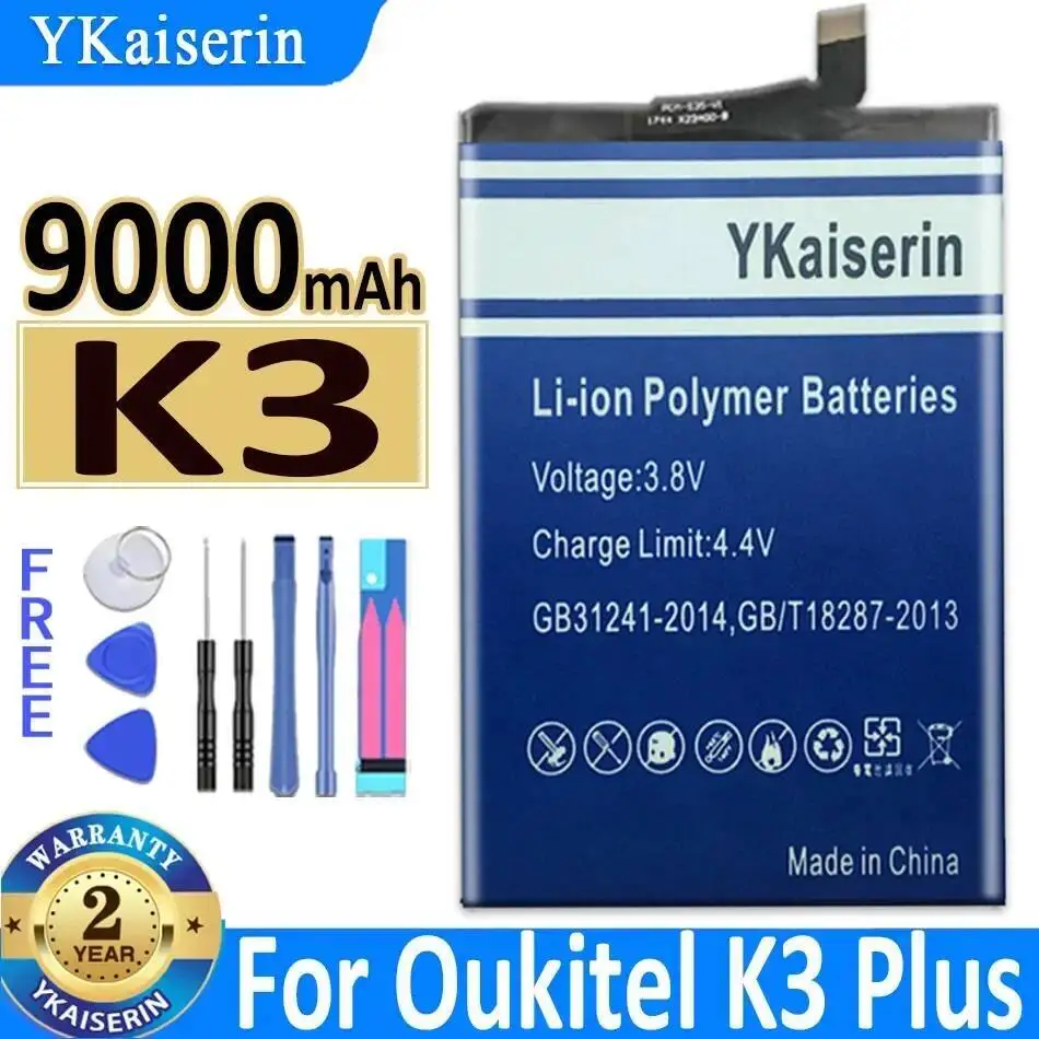 

Premium Replacement Environmentally Friendly Mobile Phone Battery For Oukitel K3 9000Mah