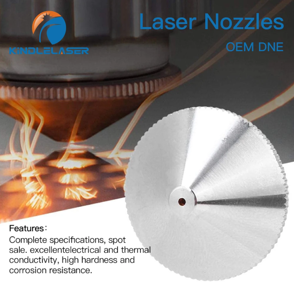 Ugelli Laser DNE KINDLELASER cromati singoli/doppi strati D15mm H15mm calibro 0.8-4.0mm per testa di taglio Laser in fibra DNE