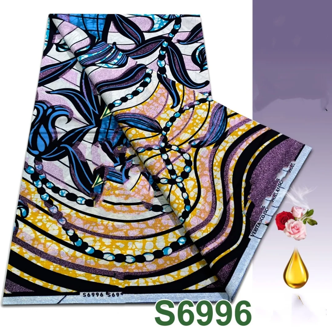 2026 New Style Nigeria Golden- Wax Print Fabric - High Quality African Wax Print Fabric for Patchwork, Clothing & DIY