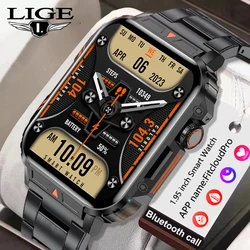 LIGE Smartwatch 1.95 Inch Screen Health Monitoring Watches IP68 Waterproof Sport Fitness Smart Watch For Men Women Reloj Hombre