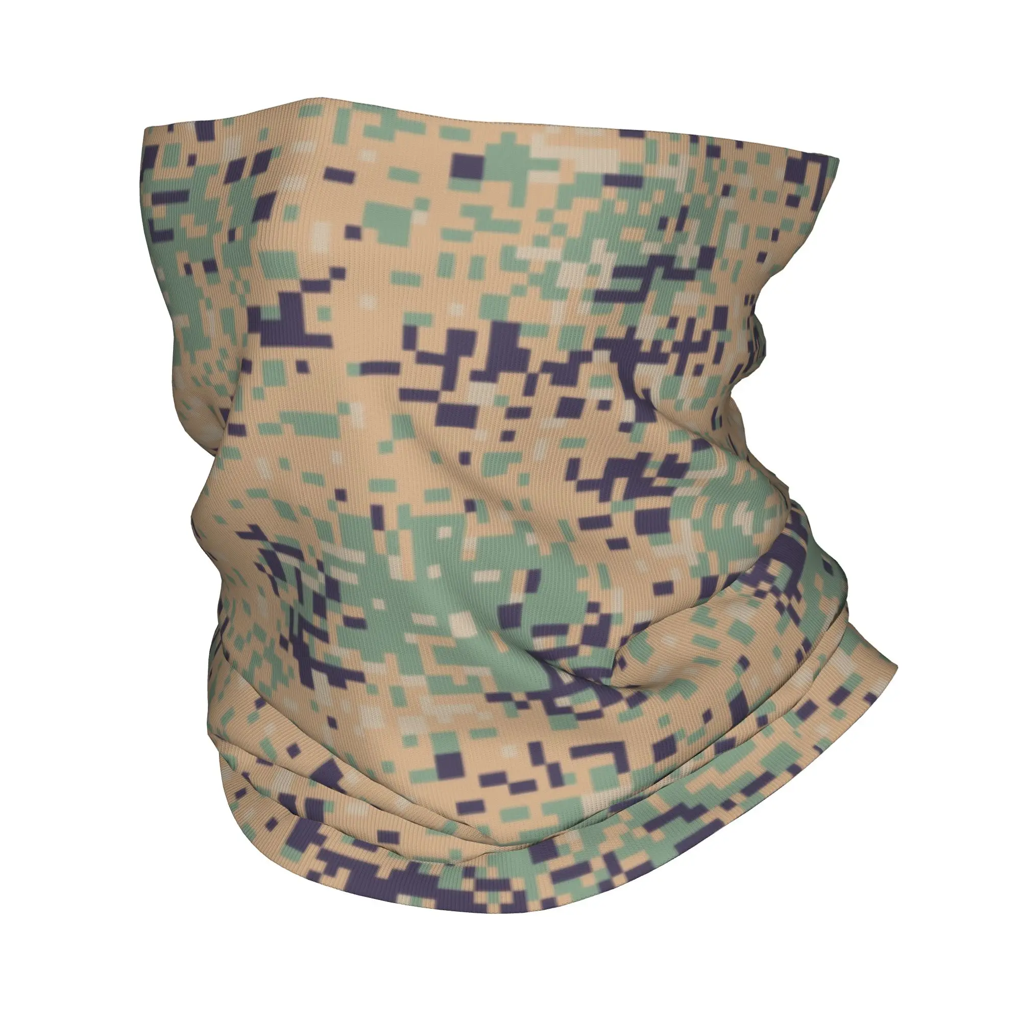 Camouflage Digital Digital  Bandana Neck Warmer Women Men Winter Hiking Ski Scarf Gaiter  Face Cover