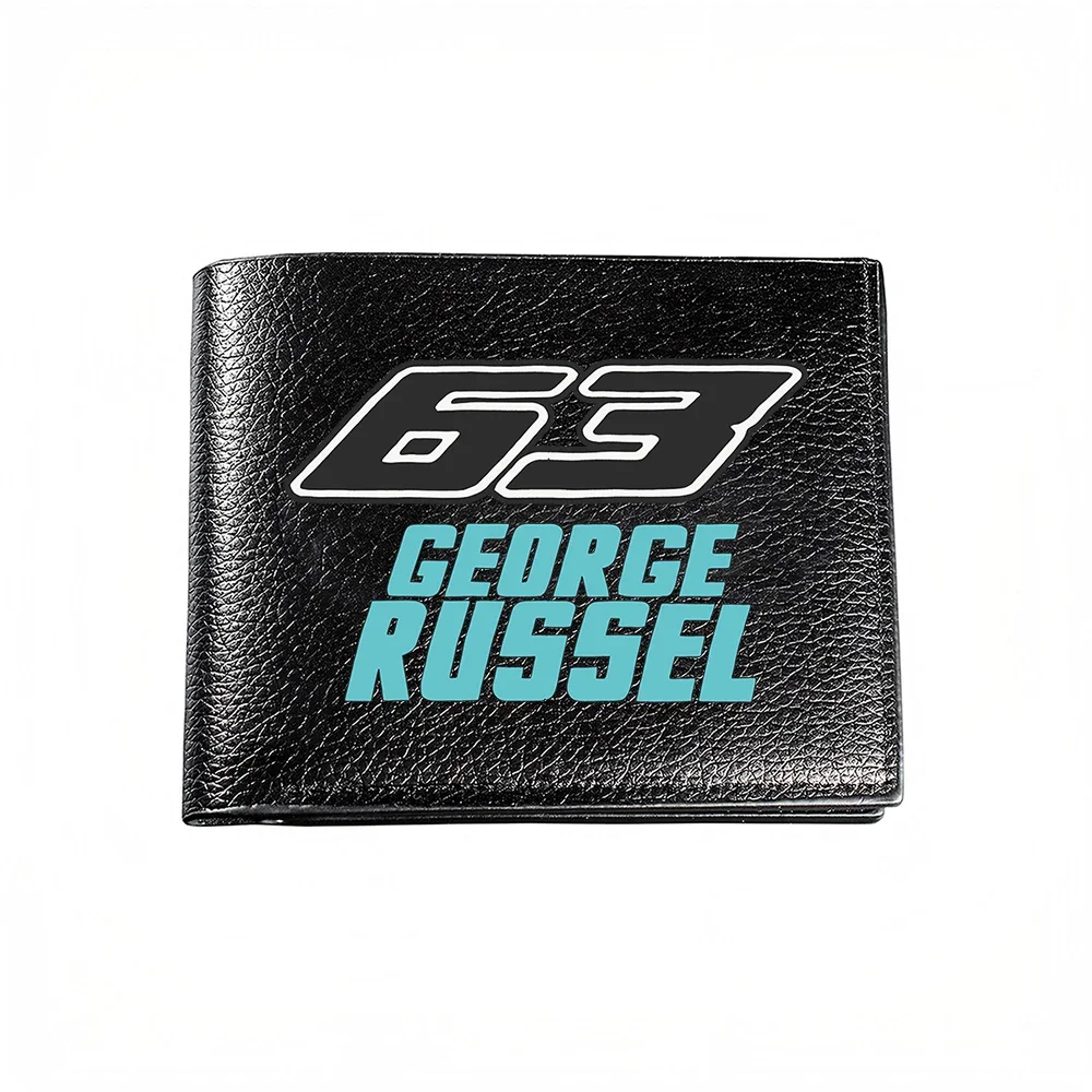 George Russel 63 Racing Number Men's Wallet Card Holder Casual Business Fashion Print Design