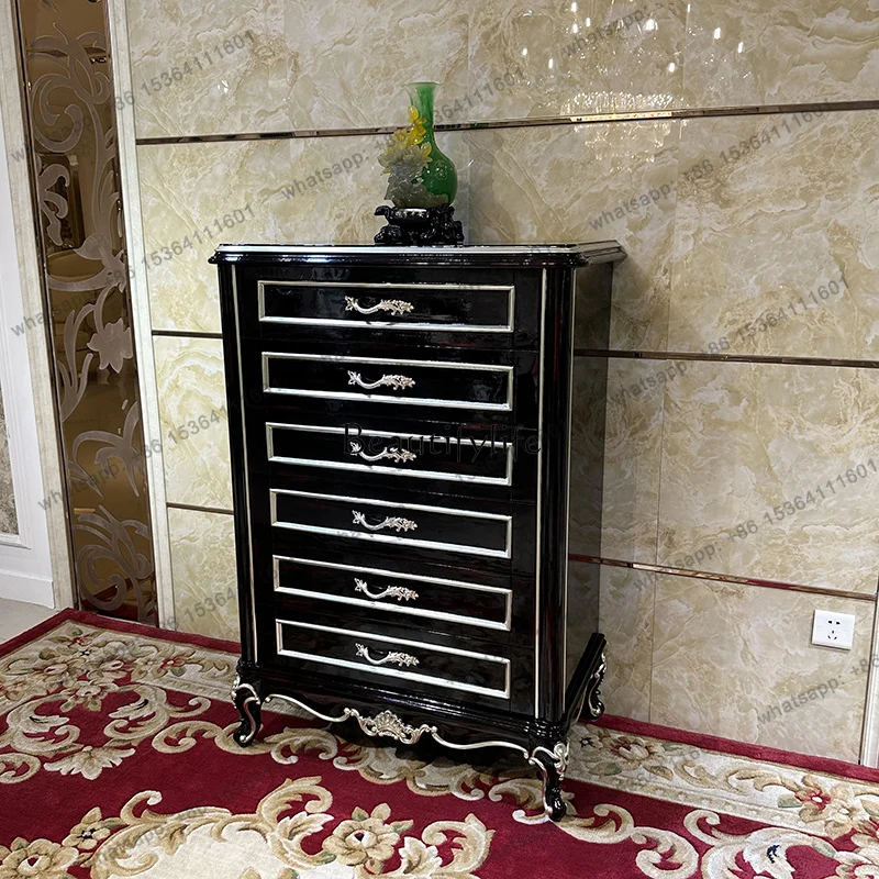 Customization *French Luxury Six-bucket Cabinet, European Solid Wood Luxury Bedroom Furniture Six-bucket Cabinet