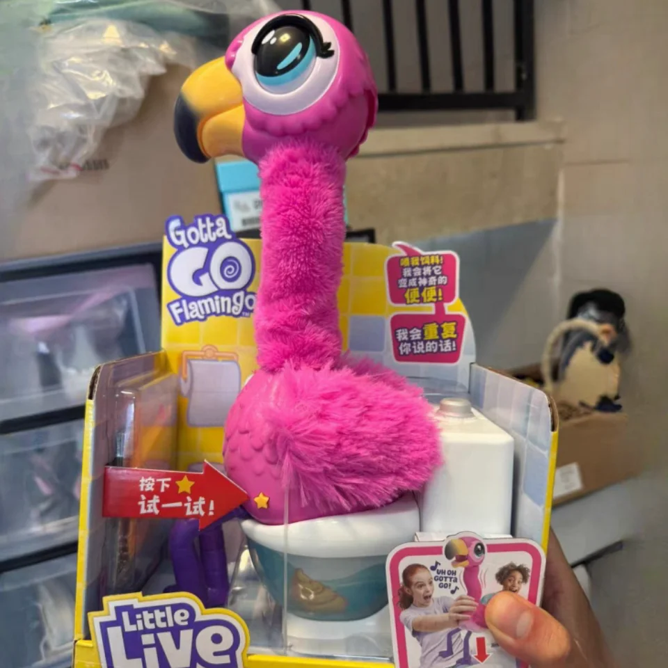 Little Live Pets Gotta Go Flamingo Electronic Pet Plastic Animal Feeding Toy Singing Funny Doll Play House Children Toy Gift