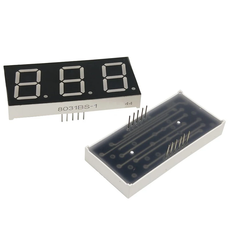 3桁のLEDデジタルチューブ,0.8インチ,赤,8031as/bh,共通ルーター,8301ah/bs,7セグメントLEDディスプレイ