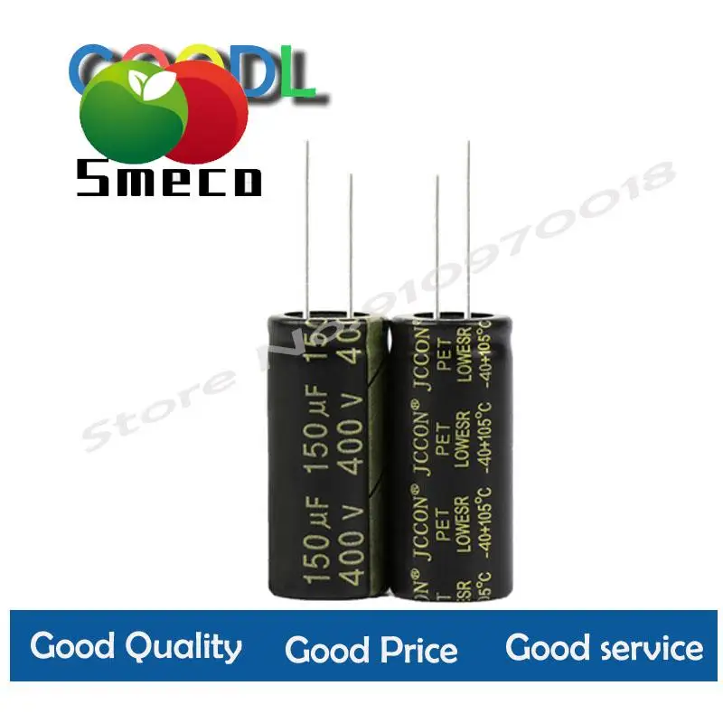 2pcs 400v150uf 400v JCCON black gold power adapter inverter high frequency low resistance capacitor 18x40