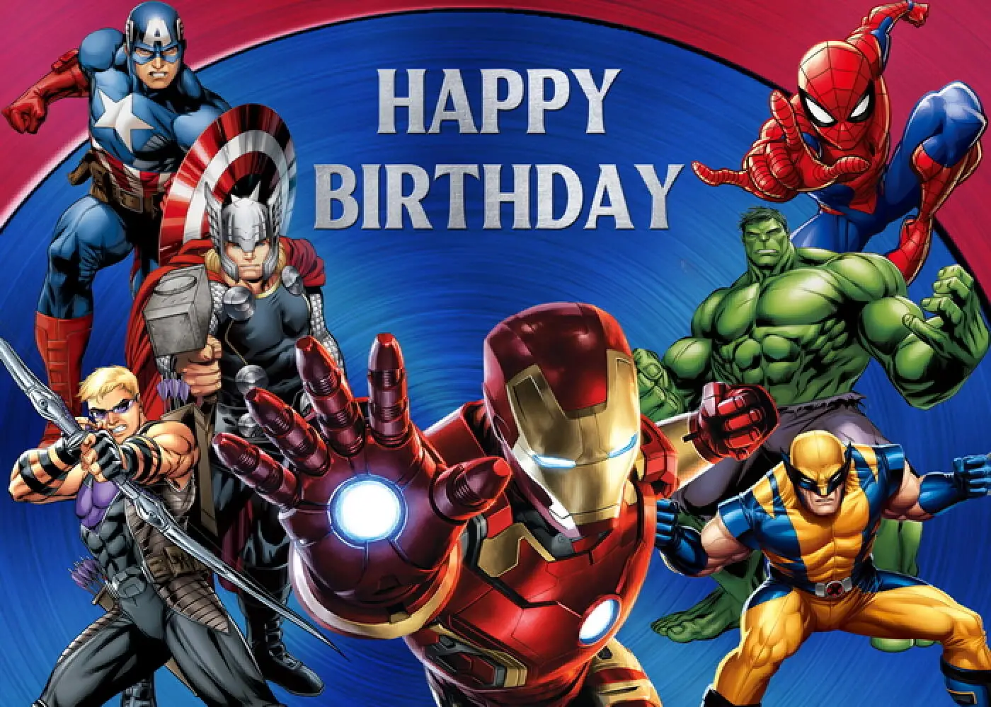 Marvel Superhero Backdrop Avengers Iron Man Spiderman Birthday Party Banner Photography for Kids Birthday Boys Party Decorations