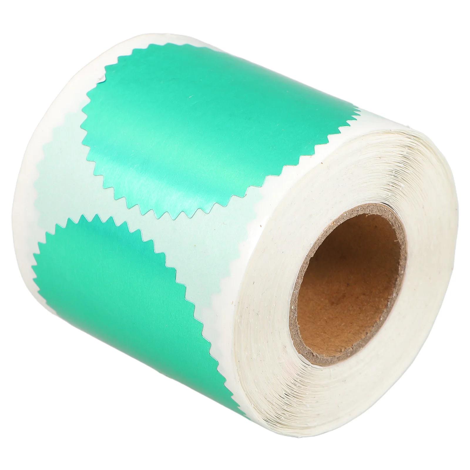 

250 шт., этикетки со стальной печатью, зеленые зубчатые наклейки для тиснения по краям для сертификатов, печать для тетрадей, офисного использования, самоклеящиеся