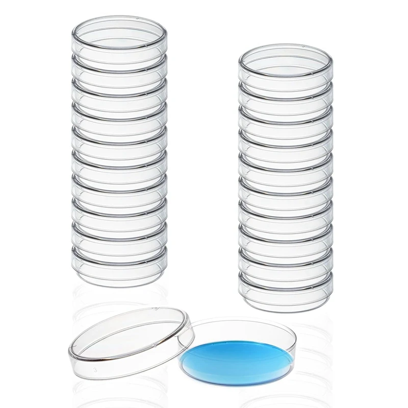 30 Pack 60 X 15 Mm Plastic Petri Dishes With Lids, Deep Clean, Sterile Petri Plates, Sterile Petri Dish For Science Durable