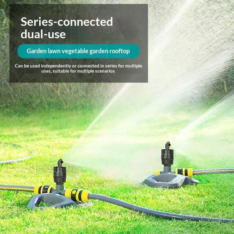 4 Points External Thread 360 Rotary Sprinkler Nozzle Bendable Elbow Adjustable Flow Garden Lawn Irrigation No Leak