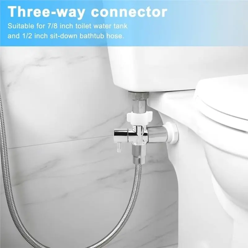 Bidet T Adapter With Shut Off Valve,T Valve For Bidet 7/8