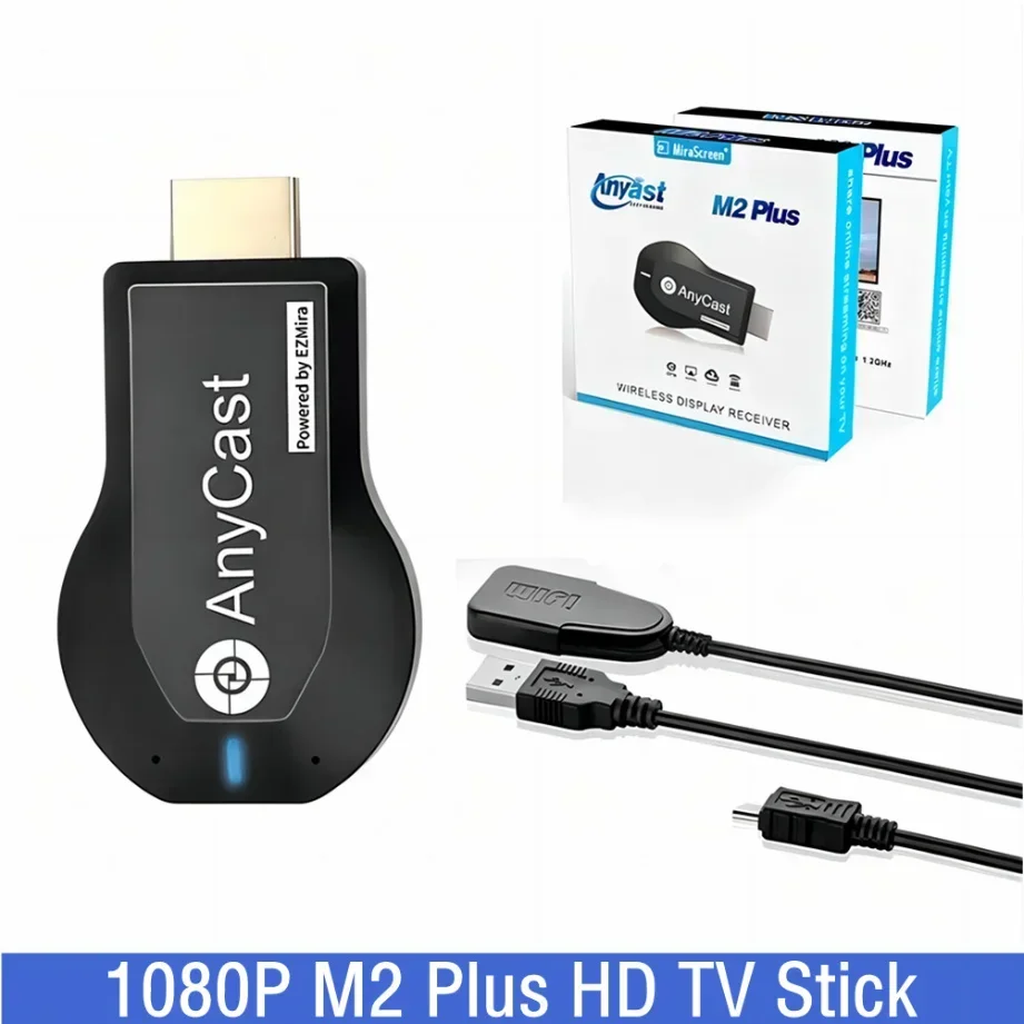 1080P беспроводной Wi-Fi дисплей TV Dongle приемник HDMI-совместимый TV Stick M2 Plus для DLNA Miracast для AnyCast для Airplay