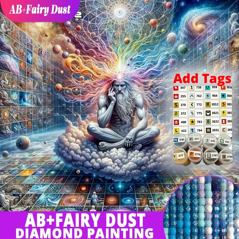 

AB Fairy Dust Новое поступление 5D алмазная живопись мужской портрет Алмазная мозаика планета полная круглая дрель картина стразы домашний декор