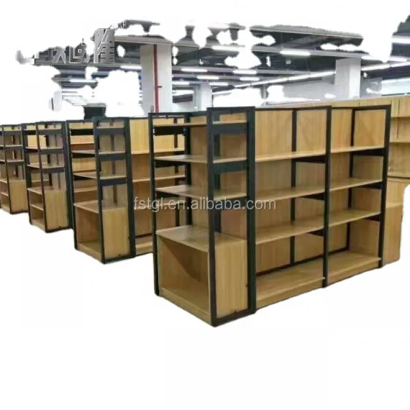 (customized)Best selling items wood supermarket shelf rack supplier