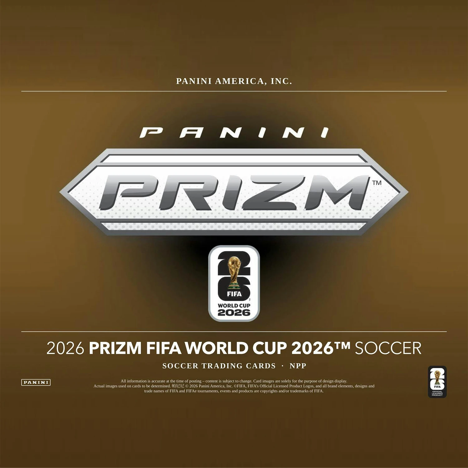 2026 Panini Prizm FIFA World Cup Soccer Blaster Box  | 6 Packs Per Box, 4 Sheets Per Pack