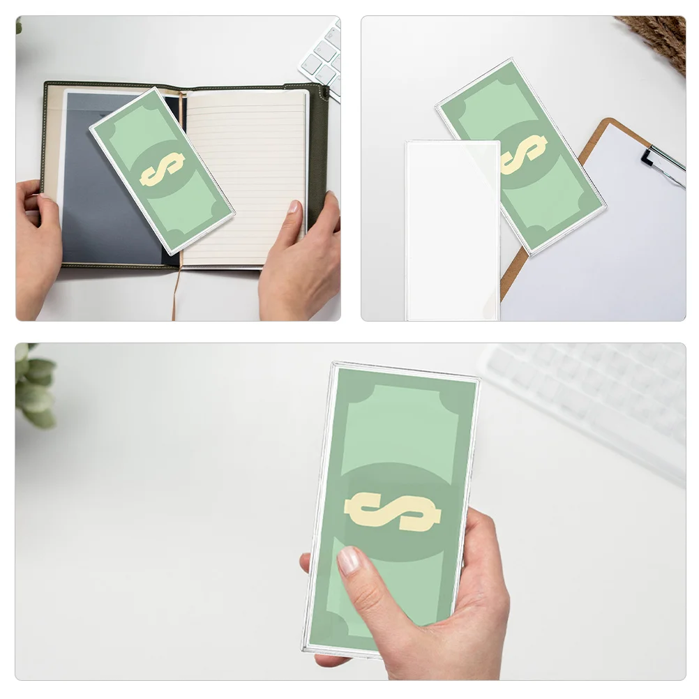 6Pcs Commemorative Banknote Case Clear Box for Bill Holders and Collectors Portable Storage Case