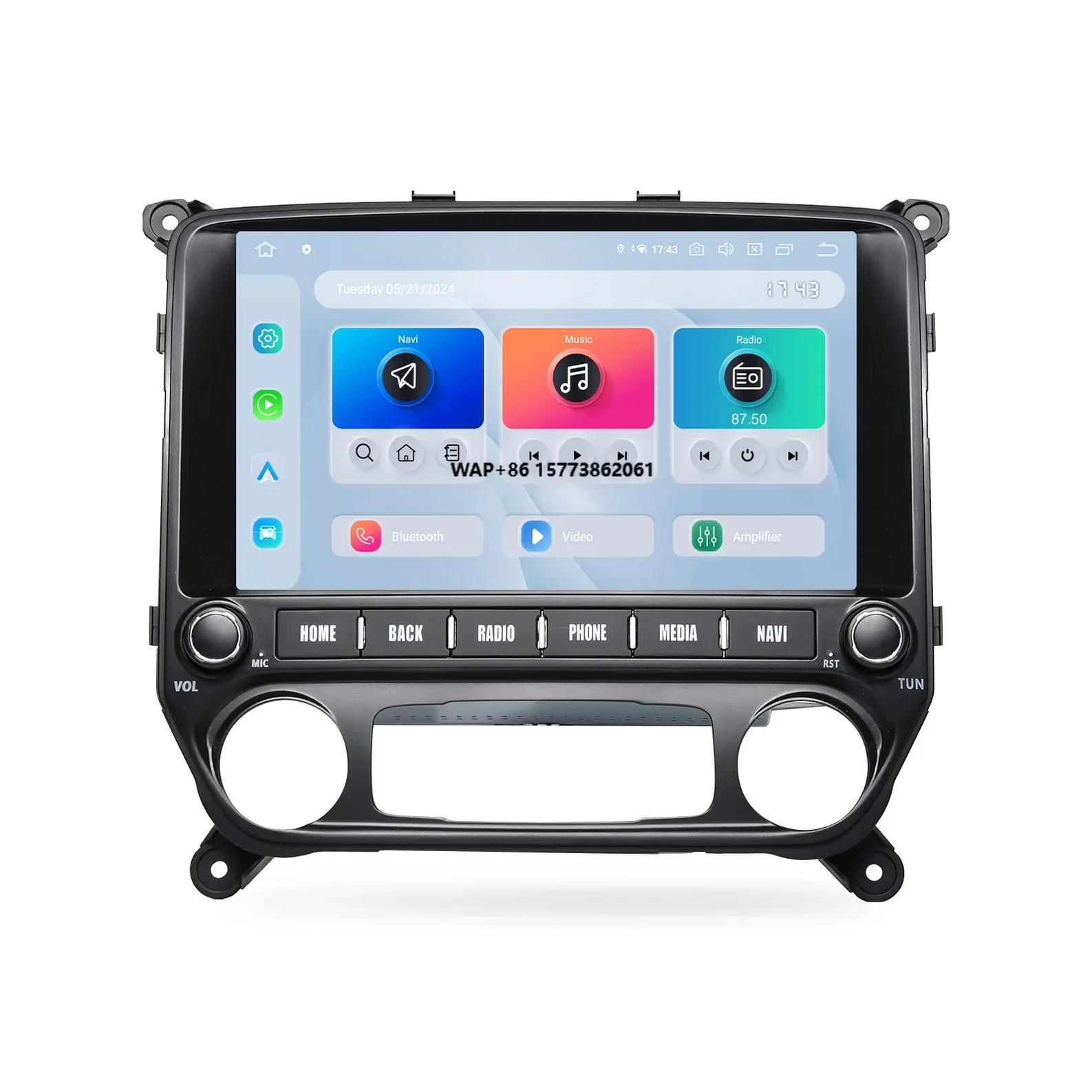Chevy Silverado GMC Sierra 2014-2019 Car Radio Stereo Carplay Android Screen Multimedia Car DVD Player Head Unit