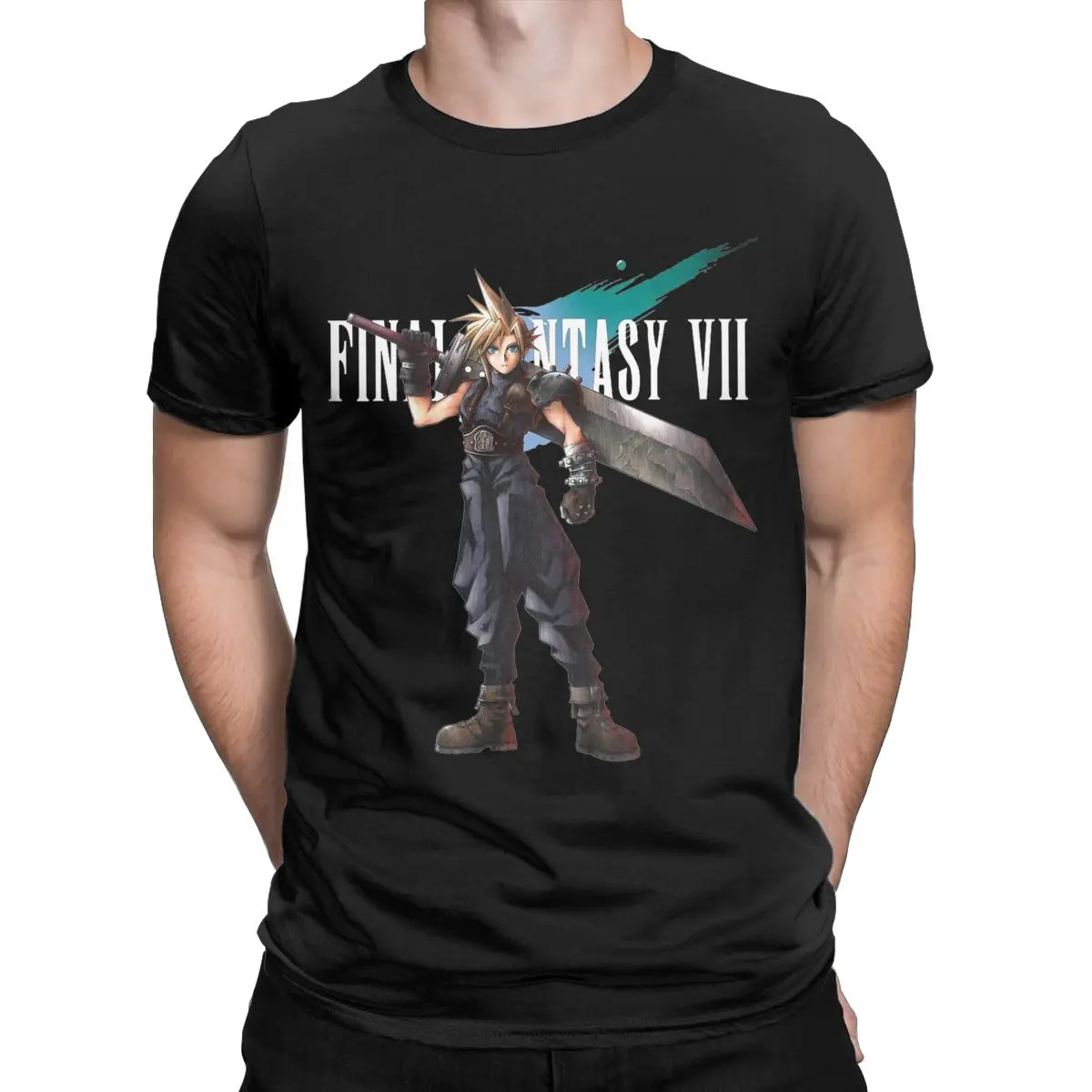 New Arrival Men Women's Final Fantasy 7 Character Cloud Strife T Shirt Funny 100% Cotton Vintage Games T Shirts Top Tee Clothes