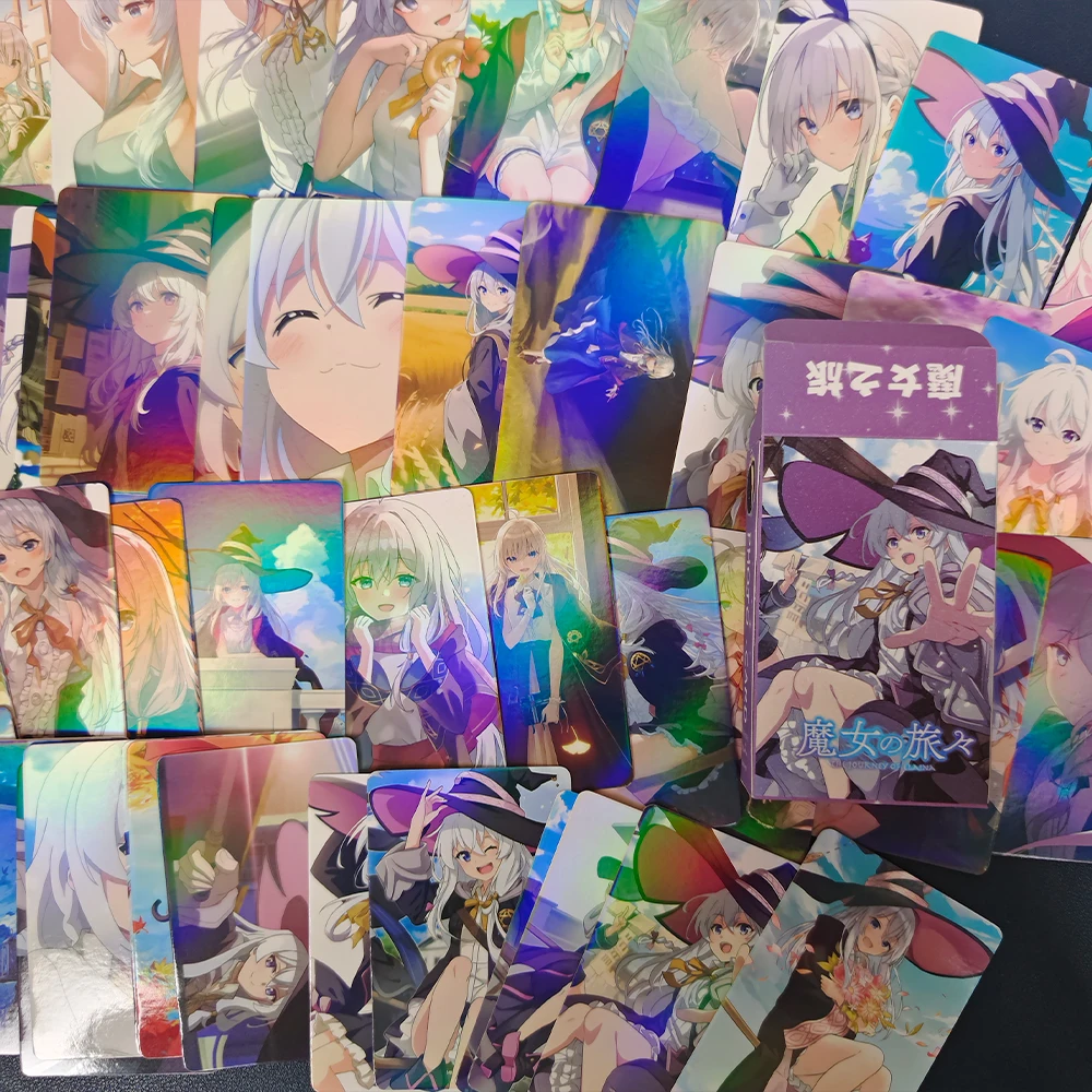 55 Pc/set The Journey of Elaina Magpie Bridge Manga Laser Lomo Card Album Comic Characters Photocard Fans Collection Cards