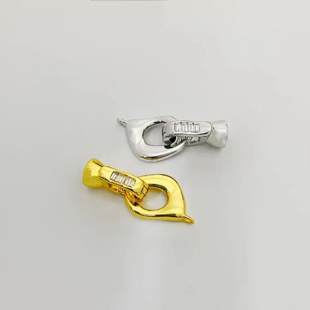 Wholesale DIY S925 Sterling Silver Pendant Necklace Bracelet Clasp Hook Accessories for 8-12mm Pearls 5pcs/lot