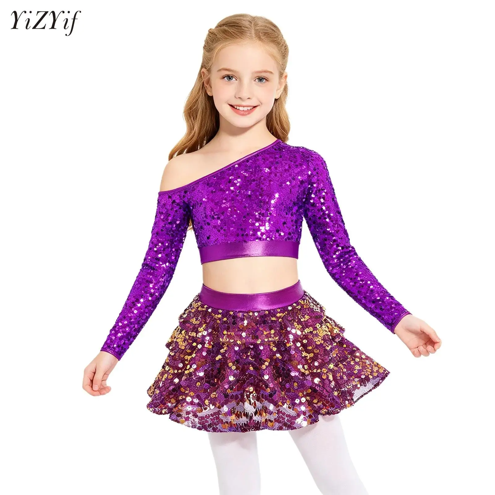 vestidos-de-danca-de-bale-e-jazz-para-meninas-fantasia-de-danca-latina-moderna-tops-cropped-de-manga-longa-com-lantejoulas-e-calcas-culotte-com-saia
