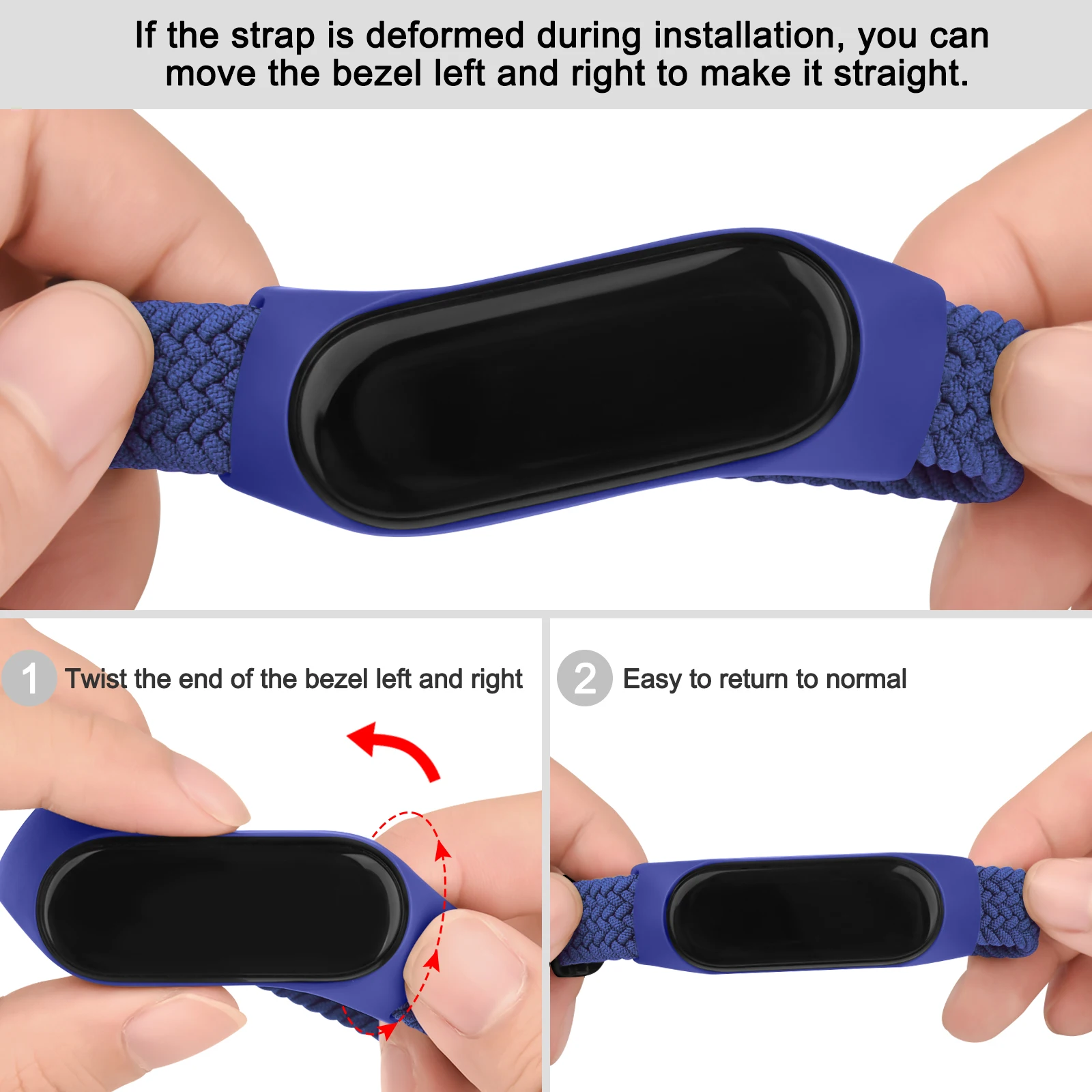 Gevlochten Horlogebandje Voor Xiaomi Mi Band 7 6 5 4 3 Band Elastische Verstelbare Polsband Voor Amazfit Band 5 Band Vervangende Armband