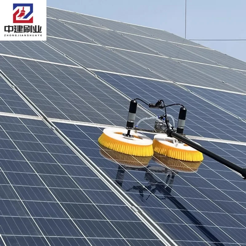 Solar panel cleaning machine Electric double head photovoltaic panel cleaning brush Glass cleaning dust removal brush