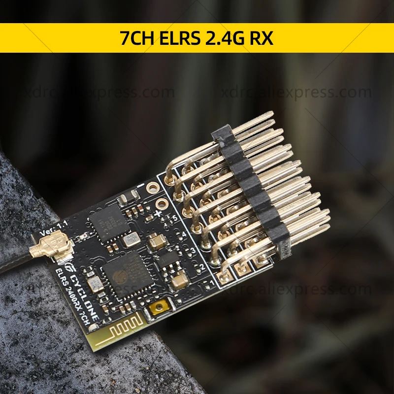 CYCLONE ELRS 2.4G 7CH PWM Receiver ExpressLRS RX 2400RX PWM/CRSF Protocol For RC FPV Drone Fixed Wing Car Boat Quadcopter