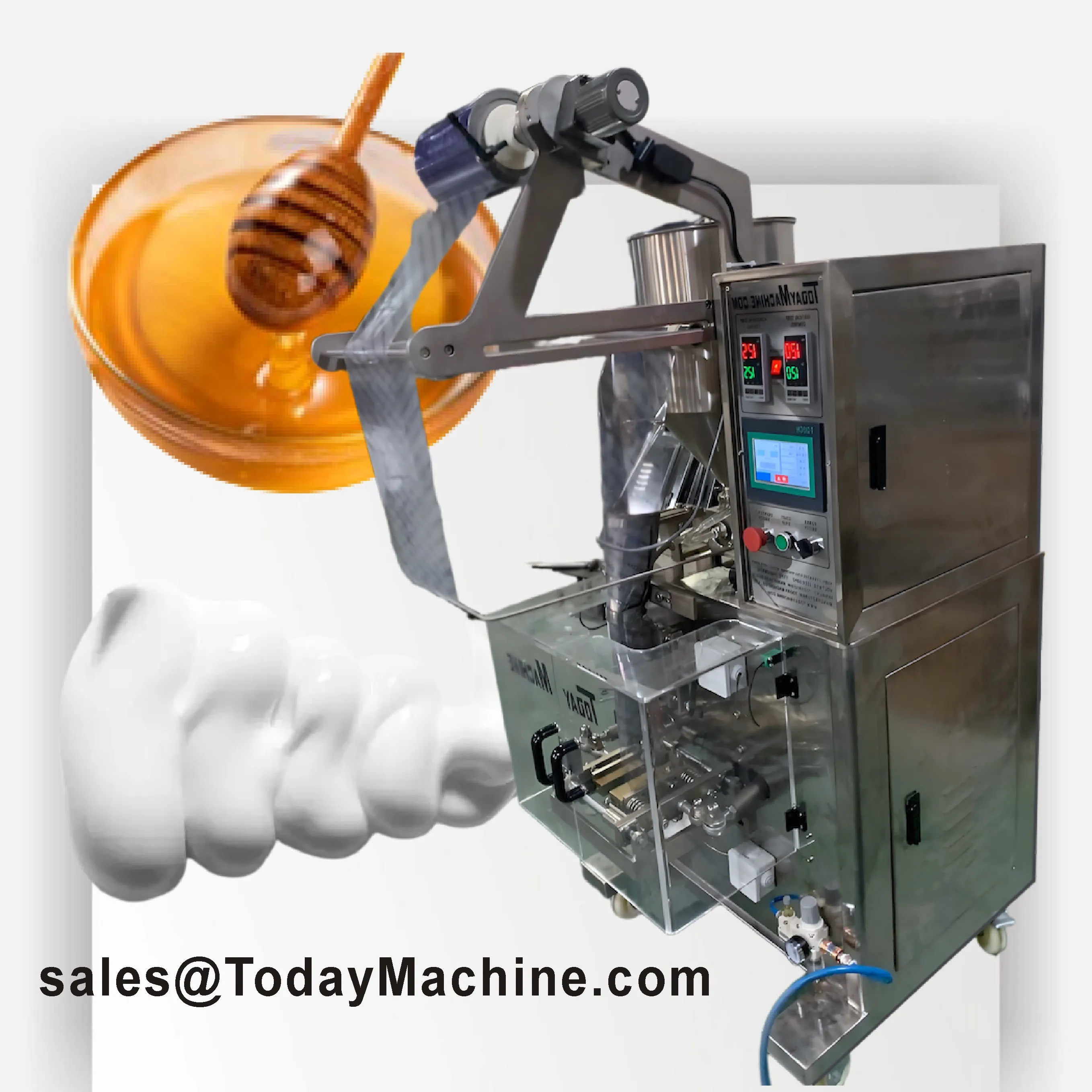 Oil Honey Yogurt Drinks Soup Jam Shampoo Butter Cream Filling Bag Doypack Stand Up Seal Premade Pouch Packing Machine