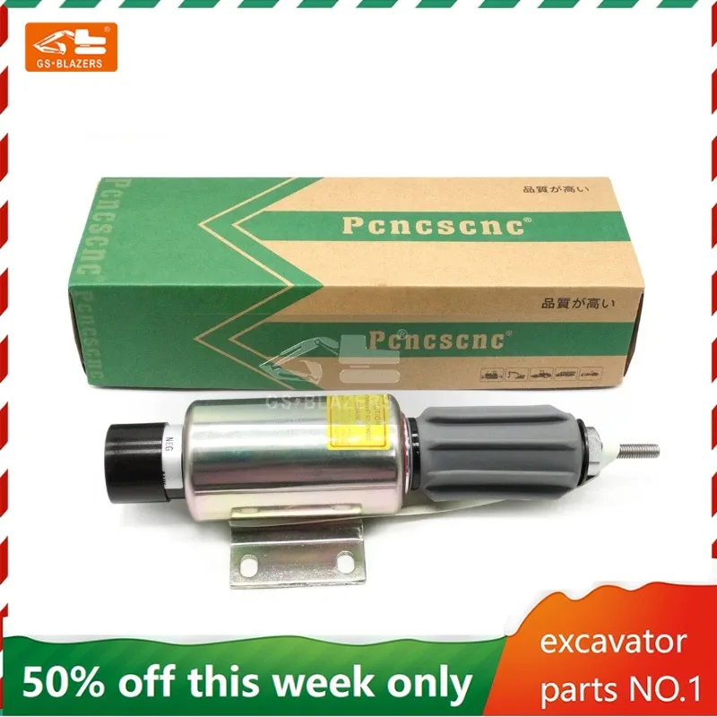 

Excavator 24V Shut Down Stop Flameout Shutoff Solenoid Valve 1751-24E7U1B1S1A 2370-24E3U1B5S1A for PERKINS 4006 4008 4012 Engine